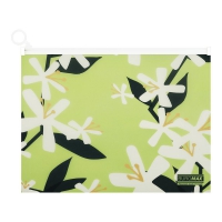 Папка-конверт А4 на zip-блискавці, PLUMERIA ARABESKI, напівпрозора, салатова Buromax BM.3948-15