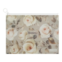 Папка-конверт А4 на zip-блискавці, ROSES ARABESKI, напівпрозора, світло-сіра Buromax BM.3948-20