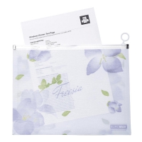 Папка-конверт А4 на zip-блискавці, FREESIA ARABESKI, напівпрозора, бузкова Buromax BM.3948-26