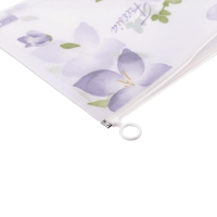 Папка-конверт А4 на zip-блискавці, FREESIA ARABESKI, напівпрозора, бузкова Buromax BM.3948-26