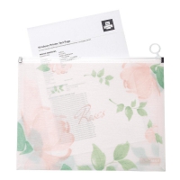 Папка-конверт А4 на zip-блискавці, RAMIRA ARABESKI, напівпрозора, коралова Buromax BM.3948-27