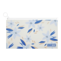 Папка-конверт DL на zip-блискавці, MYOSOTIS ARABESKI, напівпрозора, маренго Buromax BM.3949-53