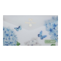 Папка-конверт DL на кнопці, MYSTERY ARABESKI, напівпрозора, прозора Buromax BM.3952-00