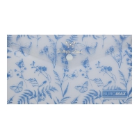 Папка-конверт DL на кнопці, FERN ARABESKI, напівпрозора, блакитна Buromax BM.3952-14