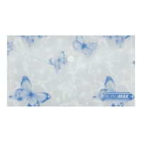 Папка-конверт DL на кнопці, BUTTERFLY ARABESKI, напівпрозора, біла перламутрова Buromax BM.3952-31