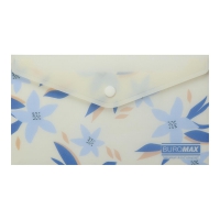 Папка-конверт DL на кнопці, MYOSOTIS ARABESKI, напівпрозора, маренго Buromax BM.3952-53
