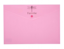 Папка-конверт на кнопці FAVOURITE, PASTEL, А4, рожева Buromax BM.3953-10