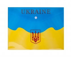 Папка-конверт на кнопці, B5, UKRAINE, ARABESKI, жовта Buromax BM.3956-08