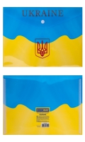 Папка-конверт на кнопці, B5, UKRAINE, ARABESKI, жовта Buromax BM.3956-08