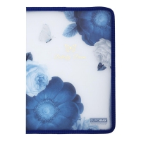 Папка-конверт А4 на блискавці, SHADES ARABESKI, напівпрозора, темно-синя Buromax BM.3980-03