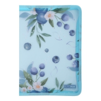 Папка-конверт А4 на блискавці, BLUEBERRY ARABESKI, напівпрозора, морська хвиля Buromax BM.3980-17