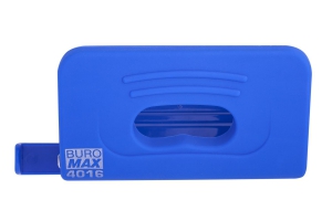 Діркопробивач пластиковий RUBBER TOUCH(до 10арк.), синій Buromax BM.4016-02