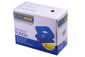 Дырокол пластиковый (до 16арк.), синий Buromax BM.4017-02