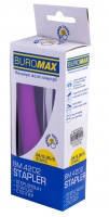 Степлер пластиковий RUBBER TOUCH до 20арк., (скоби №24; 26), фіолетовий Buromax BM.4202-07
