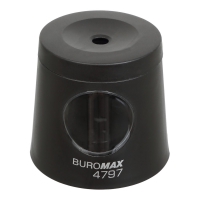 Чинка автоматична, 1 отв., з контейнером, чорна Buromax BM.4797