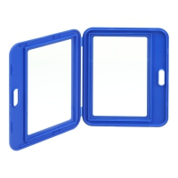 Бейдж-идентификатор горизонтальный, пласт., 101х80мм, PP+PVC, синий Buromax BM.5415-02