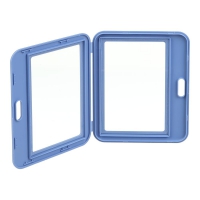 Бейдж-идентификатор горизонтальный, пласт., 101х80мм, PP+PVC, сине-серый Buromax BM.5415-95