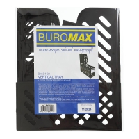 Лоток для бумаги, вертикальный одинарный, черный Buromax BM.6102