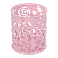 Подставка для ручек круглая, ROSE, PASTEL, металлическая, розовая Buromax BM.6206-10