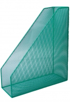 Лоток для бумаг вертикальный 80х230х300мм, металлический, Buromax зеленый BM.6260-04