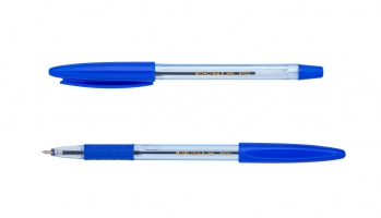 Ручка шариковая, синяя (с рез. гриппом) Buromax BM.8100-01
