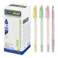 Ручка кулькова SIMPLE, 0.7мм, ассорті корпусів, сині чорнила Buromax BM.8123-01