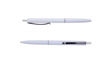 Ручка кулькова автоматична, 0,7 мм, білий корпус, пише синім Buromax BM.8239-12