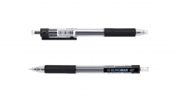 Ручка гелевая автоматическая TARGET, 0,5 мм, резин. грипп, черные чернила Buromax BM.8332-02