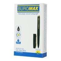 Ручка гелева STATUS Rouber Touch, 1.0мм, чорні чорнила Buromax BM.8337-02