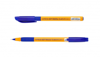 Ручка масляна EXPRESS GRIP, 0,5 мм, гум.грип, тригр.корпус,сині чорнила Buromax BM.8354-01