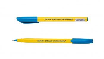 Ручка масляна PATRIOT, 0,5 мм, тригр. корпус, сині чорнила Buromax BM.8360-01