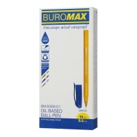 Ручка масляна, ORION, 0,5 мм, триграний корпус, сині чорнила Buromax BM.8366-01