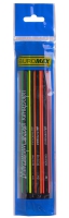 Олівець графітовий NEON LINE НВ, чорно-неоновий, з гумкою, блістер Buromax BM.8508-4