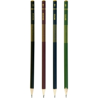 Набір олівців графітових HB, BOSS, ассорті, без ластику, 4шт./блістер Buromax BM.8538-4