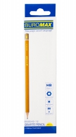 Олівець графітовий PROFESSIONAL HB, жовтий, без гумки, коробка 12шт. Buromax BM.8543-12