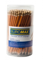 Олівець графітовий PROFESSIONAL HB, жовтий, без гумки, туба-144 шт. Buromax BM.8543