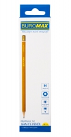 Карандаш графитовый PROFESSIONAL H, желтый, без резинки, коробка 12шт. Buromax BM.8544-12