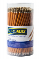 Олівець графітовий PROFESSIONAL 2H, жовтий, без гумки, туба-144 шт. Buromax BM.8545