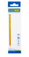 Олівець графітовий PROFESSIONAL 3H, жовтий, без гумки, коробка 12шт. Buromax BM.8547-12