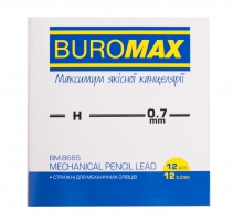 Стержни к механическим карандашам, H, 0,7 мм, 12 шт. Buromax BM.8665