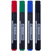 Набір з 4 маркерів для фліпчартів (чорн., син., зел., черв.) Buromax BM.8810-94