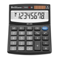 Калькулятор BS-208 8р., 2-питание, кот Brilliant