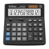 Калькулятор BS-320 12р., 2-питание, кот Brilliant