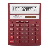 Калькулятор BS-777RD 12р., 2-питание, кот, красный Brilliant