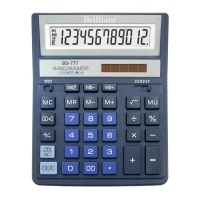 Калькулятор BS-777ВL 12р., 2-питание, кот, синий Brilliant