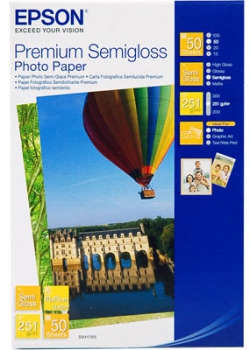 Папір Epson 100mmx150mm Premium Semiglossy Photo Paper, 50арк. C13S041765