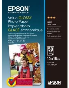 Папір Epson 100mmx150mm Value Glossy Photo Paper 50 л. C13S400038
