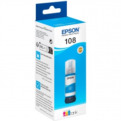 Контейнер c чернилами Epson 108 EcoTank L8050/L18050 cyan C13T09C24A