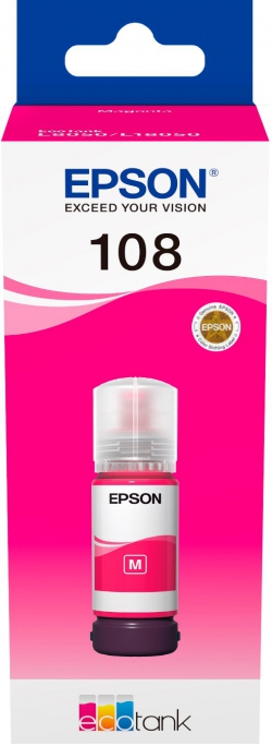 Контейнер c чернилами Epson 108 EcoTank L8050/L18050 magenta C13T09C34A