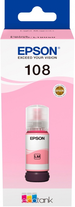 Контейнер з чорнилом Epson 108 EcoTank L8050/L18050 light magenta C13T09C64A